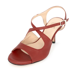 Dita Nappa Rosso Scuro 8cm (Regular to Wide)