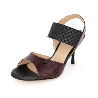 Malaguena Vernice Bordo Elastico Rombi 7cm heel (Regular to Narrow)