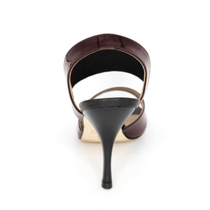 Malaguena Vernice Bordo Elastico Rombi 7cm heel (Regular to Narrow)