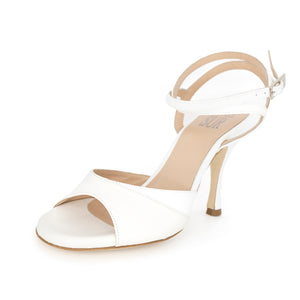 Yoanna Nappa Bianco 8cm heel (Regular to Wide)