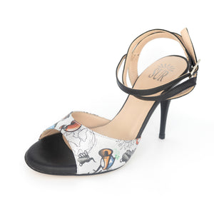 Grace Stampa Multi Argento con Nero 9cm (Regular)