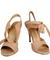 JuliaBella Paloma Vernice nude patent leather heels with 9cm stiletto and adjustable soft Lycra tie straps