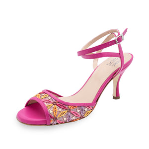 Femme Pizzo Fuchsia Fiori 6cm (Regular)