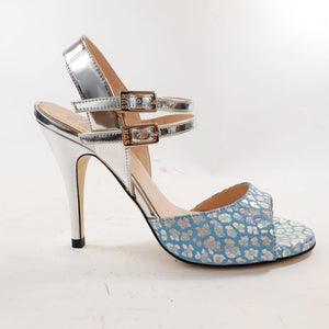 Frida Leopardo Azzurro 9cm heel (Regular)
